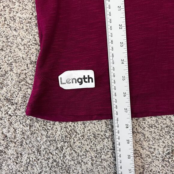 SUSAN GRAVER WEEKEND‎ Women's MP Red Button Neck Casual Knit Pocketed Tunic Top - Picture 10 of 11